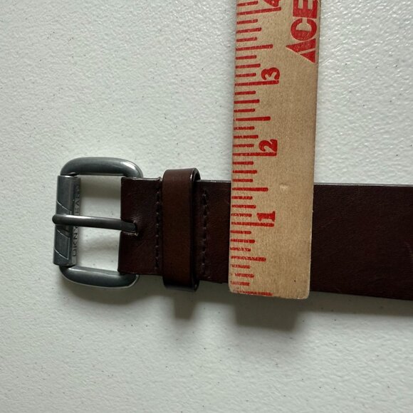 DKNY Jeans Genuine Leather Belt Women\'s Small Minimalist Utility Classic Brown